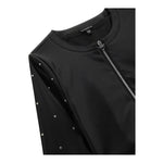 Guess Giubbino In Ecopelle Modello Crop con Zip per Bambina J4RL06WE8D0 NERO GUESS 