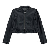 Guess Chiodo In Similpelle Tinta Unita per Bambina J4RL08WE8D0 NERO GUESS 