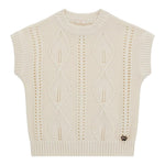 Guess Maglia Mezza Manica Tinta Unita con Trafori per Bambina J4YR07Z37L1 PANNA GUESS 