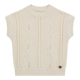 Guess Maglia Mezza Manica Tinta Unita con Trafori per Bambina J4YR07Z37L1 PANNA GUESS 
