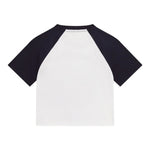 Guess T-Shirt Girocollo Tinta Unita con Maniche In Contrasto E Applicazioni per Bambina J5GI06K8HM4 BIANCO GUESS 