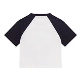 Guess T-Shirt Girocollo Tinta Unita con Maniche In Contrasto E Applicazioni per Bambina J5GI06K8HM4 BIANCO GUESS 