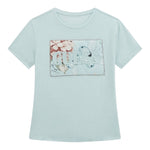Guess T-Shirt Girocollo Tinta Unita con Applicazione per Bambina J5RI25KCRI2 AZZURRO GUESS 