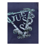 Guess T-Shirt Girocollo Tinta Unita con Stsmpa per Bambina J5RI35K6YW4 BLU GUESS 