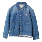 Guess Giubbino In Denim Tinta Unita per Bambino J5RL04D45 BLU GUESS 