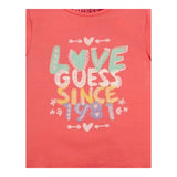 Guess T-Shirt Girocollo Tinta Unita con Stampa per Neonata K3GI01K6YW3 FUXIA GUESS 