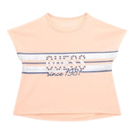 Guess T-Shirt Tinta Unita Girocollo con Stampa per Neonata K4GI01K6YW4 ROSA GUESS 