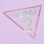Guess T-Shirt Girocollo Tinta Unita con Stampa per Neonata K4GI11K6YW4 LILLA GUESS 