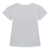 Guess T-Shirt Girocollo Tinta Unita con Stampa per Bambina K5GI01K6YW4 BIANCO GUESS 