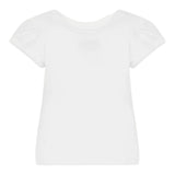 Guess T-Shirt Girocollo Tinta Unita con Stampa per Bambina K5GI01K6YW4X BIANCO GUESS 