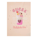 Guess T-Shirt Gircollo Tinta Unita con Stampa per Neonata K5GI02K6YW4 ROSA GUESS 