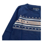 Guess Shirt Girocollo Tinta Unita con Logo per Neonata K5RI04K6YW4 BLU GUESS 
