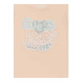 Guess T-Shirt Girocollo Tinta Unita con Stampa per Neonata K5RI06K6YW4 ROSA GUESS 