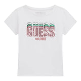 Guess T-Shirt Tinta Unita con Stampa per Bambina K5RI17K6YW4 BIANCO GUESS 