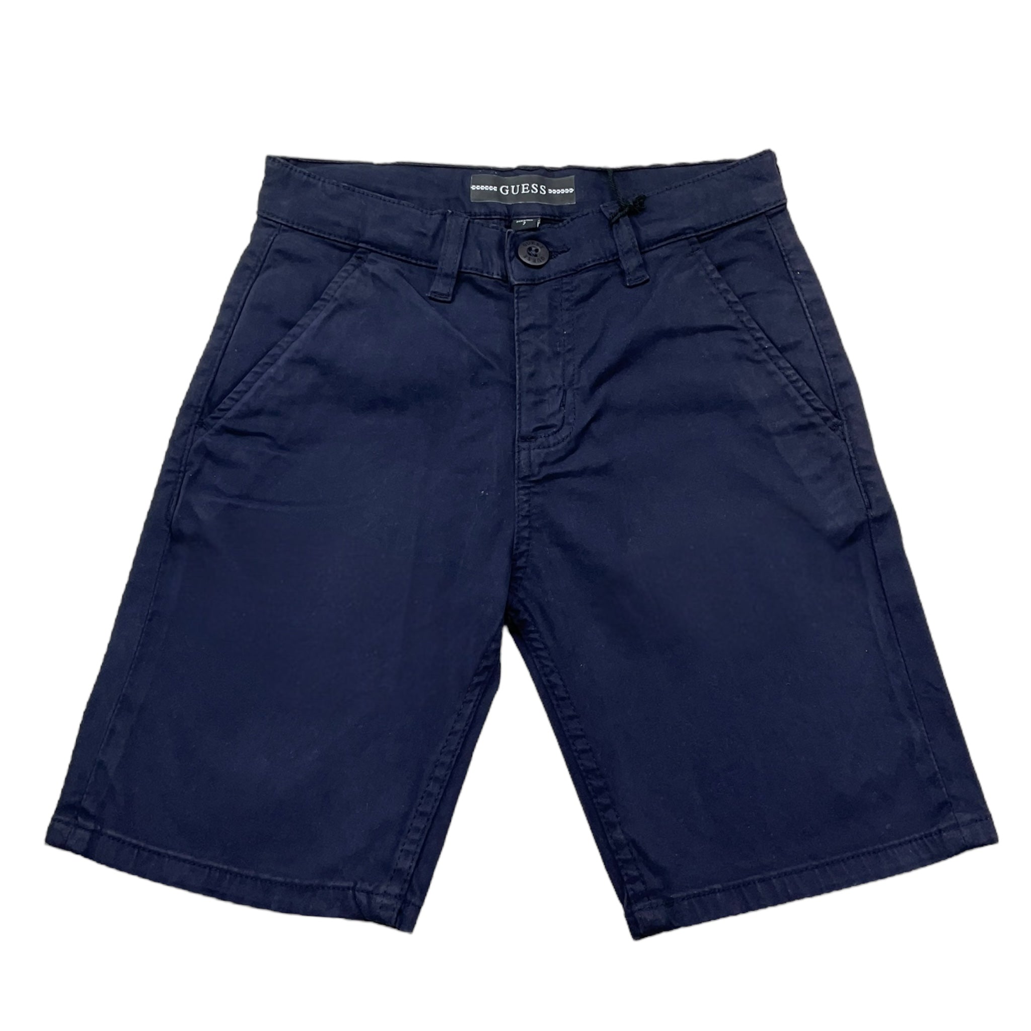 Guess Bermuda Tinta Unita con Girovita Regolabile per Bambino L4RD06WFPMA BLU GUESS 