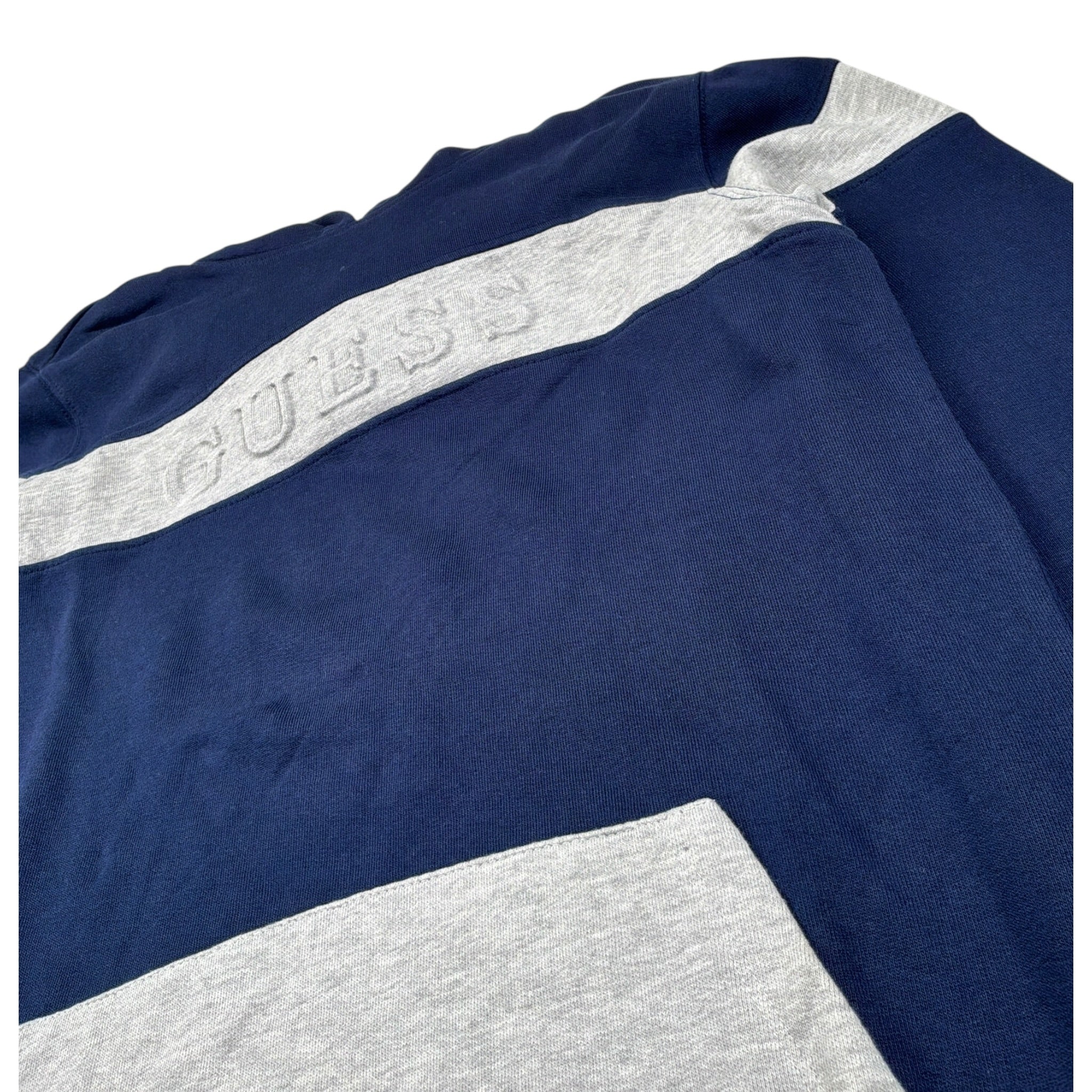 Guess Felpa tinta unita con Cappuccio E Stampa Blu per Bambino L91Q09 BLU GUESS 