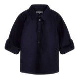 Guess Camicia Tinta Unita con Logo per Neonato N3YH04WE5W0 BLU GUESS 