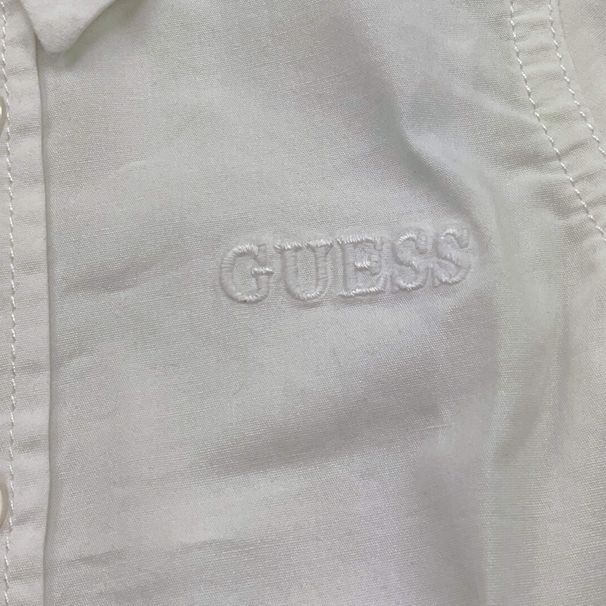 Guess Camicia Tinta Unita con Logo per Bambino N3YH04WE5W0J BIANCO GUESS 