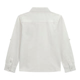 Guess Camicia Tinta Unita con Logo per Neonato N4BH08W9CL0 BIANCO GUESS 
