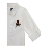 Guess Camicia Tinta Unita con Logo per Neonato N4BH08W9CL0 BIANCO GUESS 