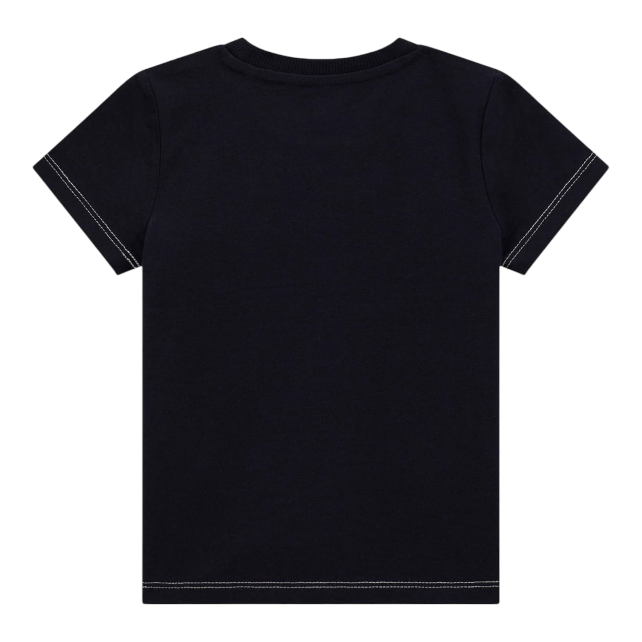 Guess T-Shirt Girocollo Tinta Unita con Stampa per Neonato N4RI11K8HM4 BLU GUESS 