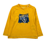Guess Shirt Girocollo Tinta Unita con Logo per Neonato N4YI01K8HM4 GIALLO GUESS 