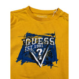Guess Shirt Girocollo Tinta Unita con Logo per Neonato N4YI01K8HM4 GIALLO GUESS 