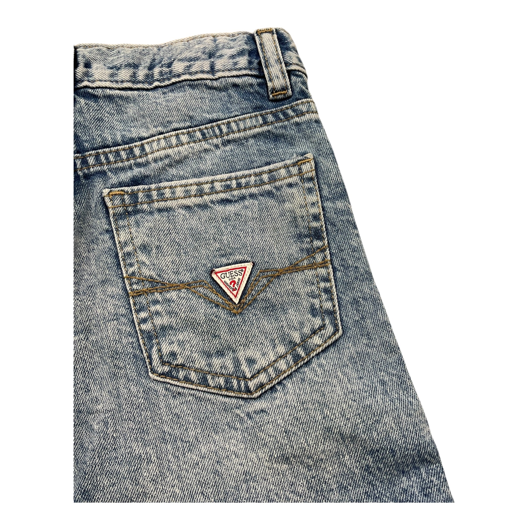 Guess Bermuda In Denim Tinta Unita con Girovita Regolabile per Bambino N5GD00D41E0X AZZURRO GUESS 