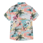 Guess Camicia Mezza Manica Tinta Unita con Fantasia per Bambino N5GH02WG5V0 AZZURRO GUESS 