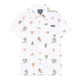 Guess Camicia Mezza Manica Tinta Unita con Stampa per Bambino N5GH05WBHQ1 BIANCO GUESS 