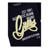 Guess T-Shirt Tinta Unita con Stampa per Neonato N5GI00K8HM4N BLU GUESS 