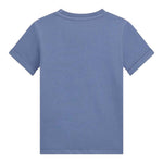 Guess T-Shirt Girocollo Tinta Unita con Stampa per Neonato N5GI04K8HM4 AZZURRO GUESS 
