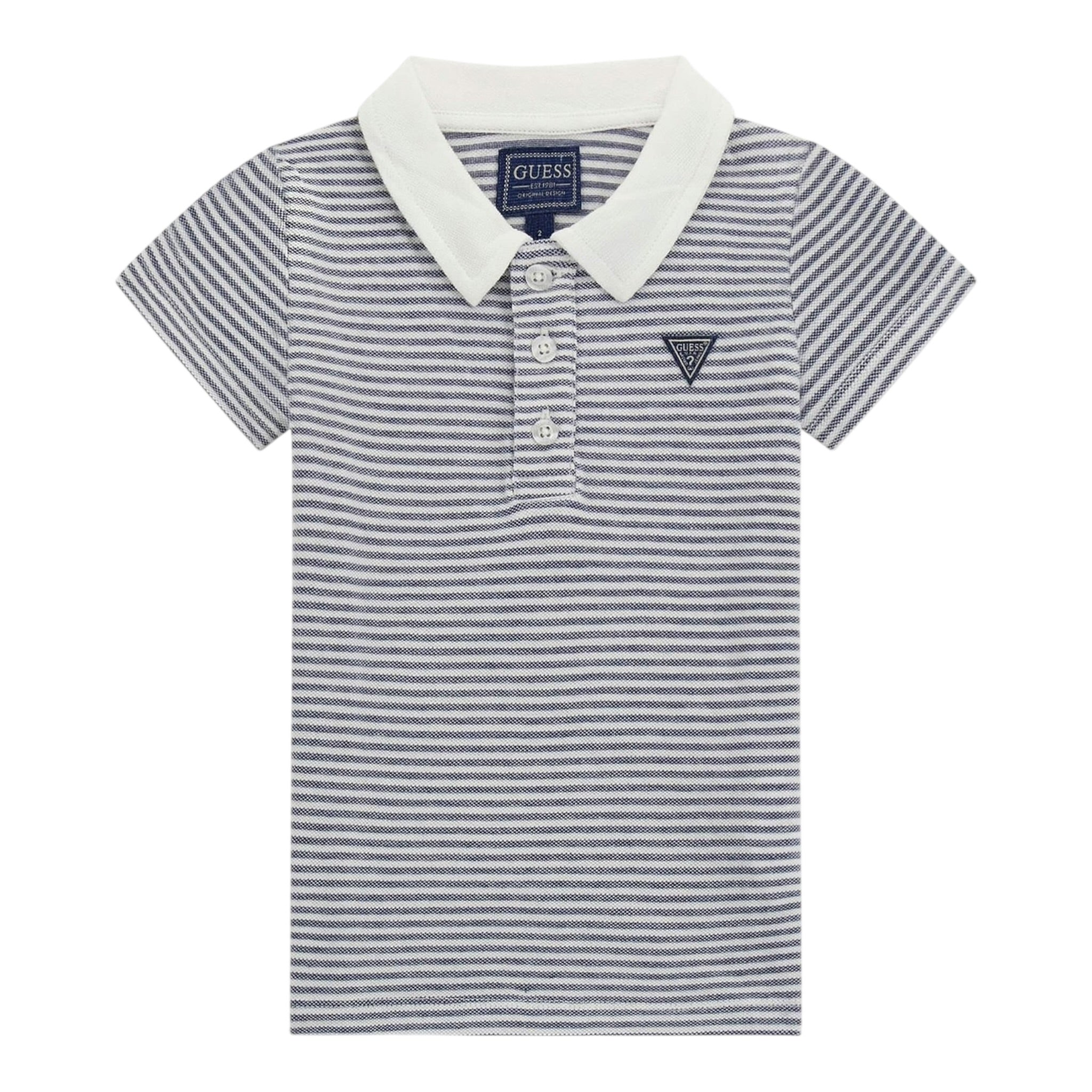 Guess Polo Mezza Manica Fantasia A Righe per Neonato N5GP00K9NK4 BIANCO/BLU GUESS 