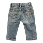 Guess Jeans Tinta Unita con Girovita Regolabile per Neonato N5RA07D52Z0 AZZURRO GUESS 
