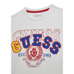 Guess T-Shirt Girocollo Tinta Unita con Stampa per Neonato N5RI00K8HM4X BIANCO GUESS 