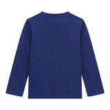 Guess Shirt Girocollo Tinta Unita con Stampa per Bambino N5RI01K8HM4J BLU GUESS 