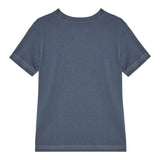 Guess T-Shirt Girocollo Tinta Unita con Stampa per Bambino N5RI15K8HM4JX BLU GUESS 