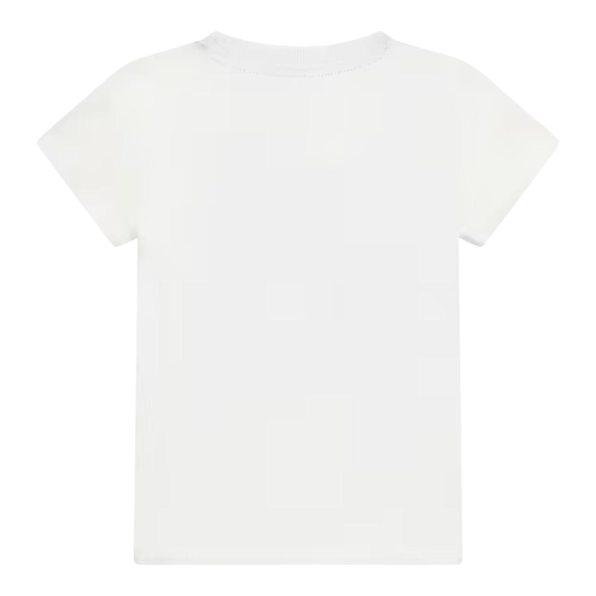 Guess T-Shirt Girocollo Tinta Unita con Stampa per Neonato N5RI19K8HM4N BIANCO GUESS 