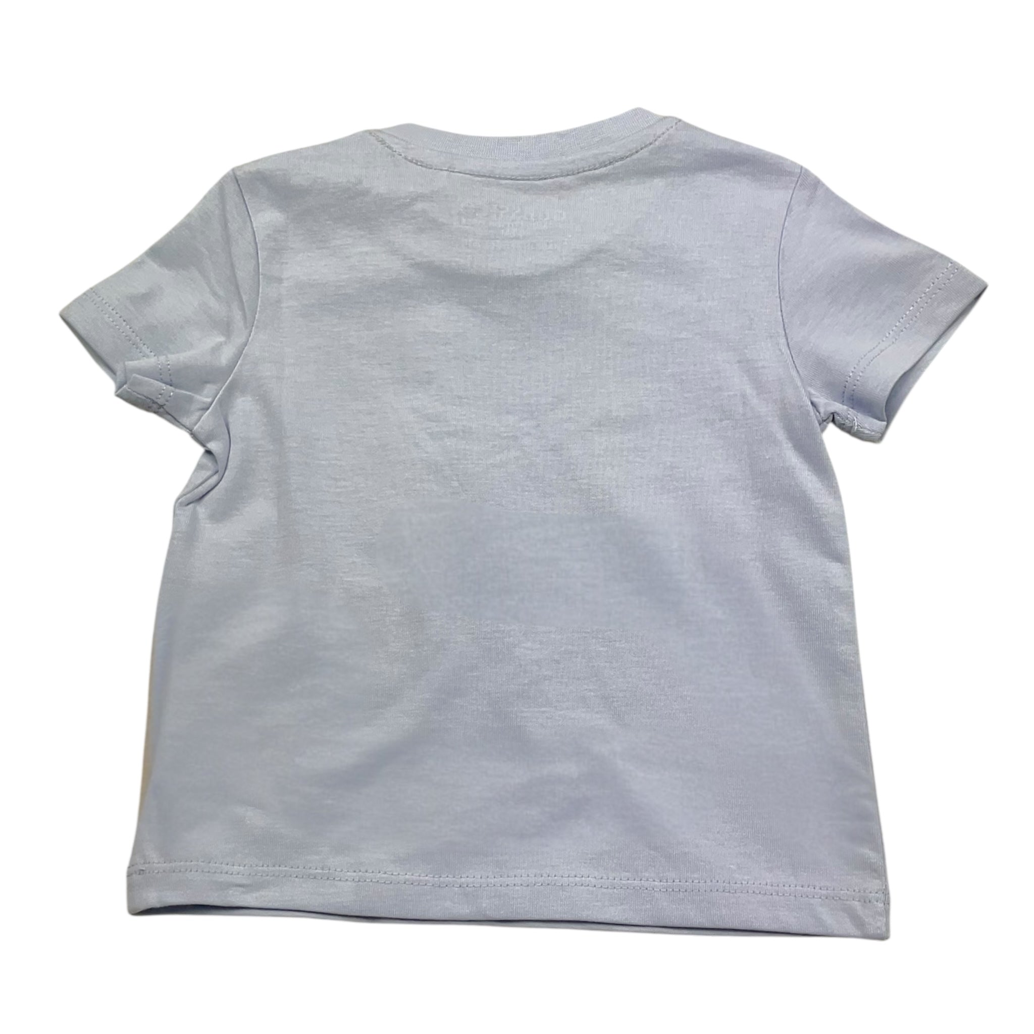 Guess T-Shirt Tinta Unita con Stampa per Neonato N73I55K8HM0 AZZURRO GUESS 