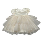Gugu Gaga Abito Cerimonia tinta unita con Tulle Avorio per Neonata GF6085I AVORIO GUGU GAGA 