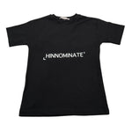 Hinnominate T-Shirt Girocollo tinta unita con Stampa Logo Nero per Bambino 3632M0018 NERO HINNOMINATE 