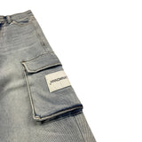 Hinnominate Jeans Tinta Unita con Tasconi E Girovita Regolabile per Bambina 3645PD00148 AZZURRO HINNOMINATE 