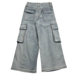 Hinnominate Jeans Tinta Unita con Tasconi E Girovita Regolabile per Bambina 3645PD00148X AZZURRO HINNOMINATE 