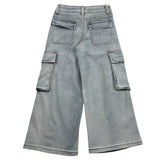 Hinnominate Jeans Tinta Unita con Tasconi E Girovita Regolabile per Bambina 3645PD00148X AZZURRO HINNOMINATE 