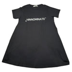Hinnominate Abito Mezza Manica tinta unita con Stampa Nero per Bambina 3646V0159 NERO HINNOMINATE 