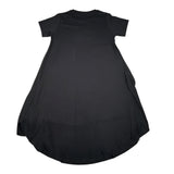 Hinnominate Abito Mezza Manica tinta unita con Stampa Nero per Bambina 3646V0159 NERO HINNOMINATE 