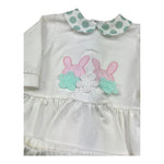I Delfi Completo 2 Pezzi Shirt-Ghettina Tinta Unita per Neonata 25P5141 BIANCO I DELFI 