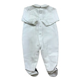 I Delfi Tutina Manica Lunga Tinta Unitacon Profili In Contrasto per Neonato 25P5310 BIANCO I DELFI 