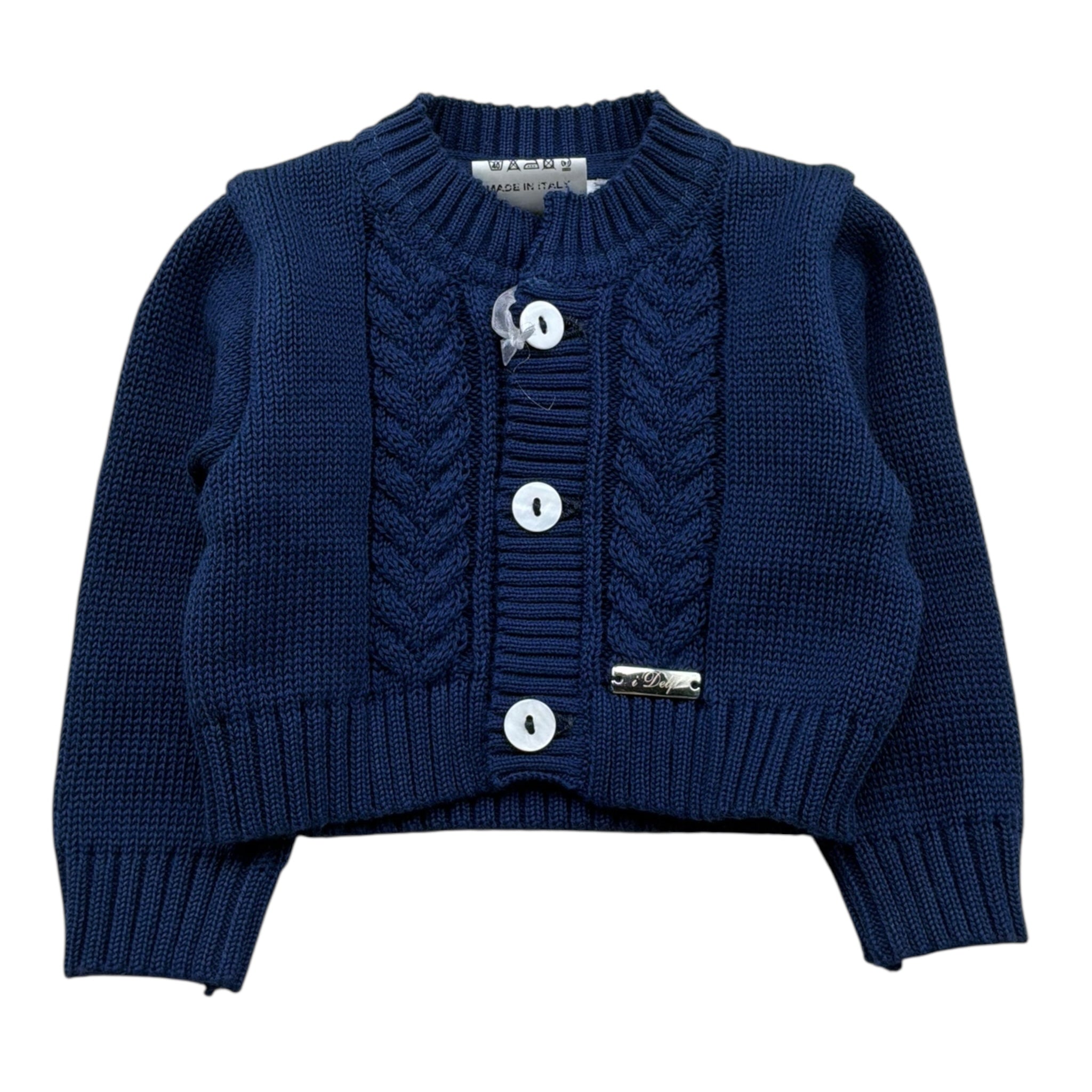 I Delfi Cardigan Tinta Unita per Neonato 25P5401 BLU I DELFI 