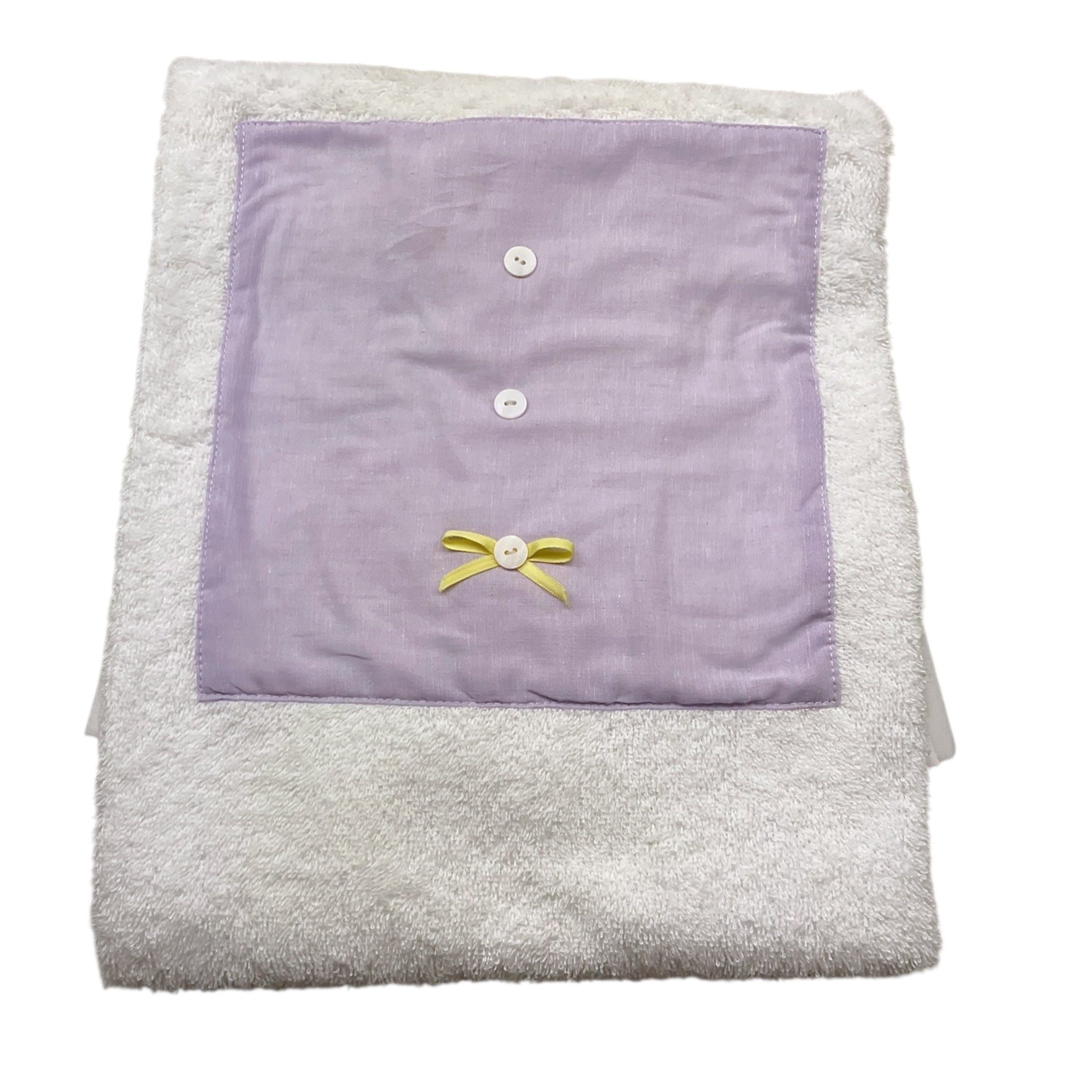 I Delfi Coperta Bicolore con Applicazioni per Neonata 25P5474 BIANCO/LILLA I DELFI 